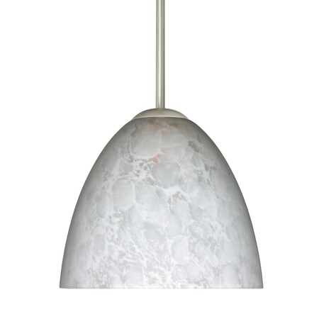 Besa Lighting Sasha Cord Pendant, Carrera, Satin Nickel Finish, 1x9W LED 1BT-757219-LED-SN